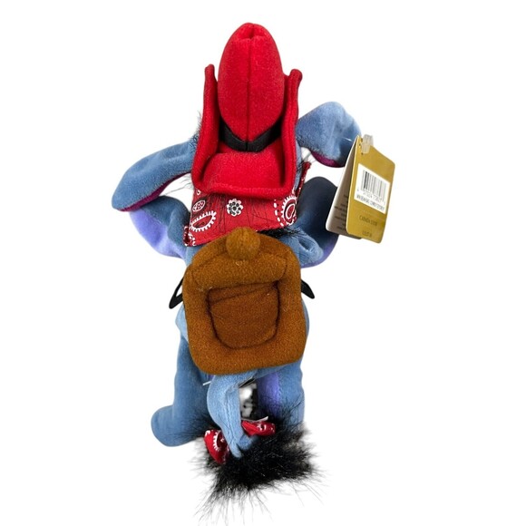 Disney Store Winnie the Pooh Cowboy Eeyore Bean Bag Plush Toy 9" With Tags - Picture 4 of 8